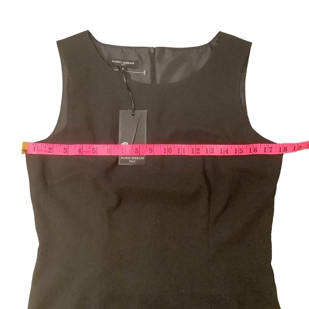 MARIO SERRANI CLASSIC MIDI SLEEVELESS BLACK DRESS/ NWT/ Size 8 - Picture 6 of 9